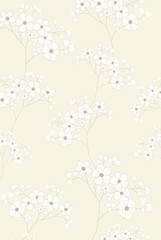 Blumen Hintergrund edel beige Hochzeit Kirschbl&uuml;ten