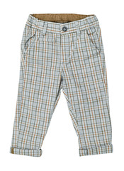 Cotton elegant children's trousers, checkered,
