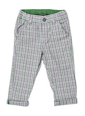 Cotton elegant children's trousers, checkered,  in a green cage
