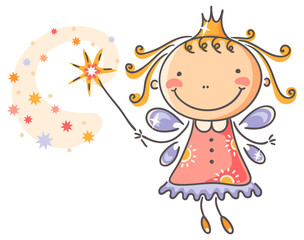 Little cartoon fairy