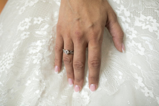 Wedding ring on hand