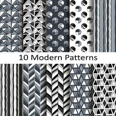 set of ten modern patterns