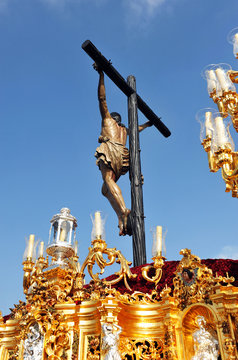 Jesús en la cruz, Semana Santa en Sevilla, Andalucía, España