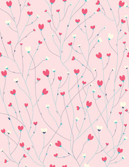 Vector seamless pattern for Valentine's day design.