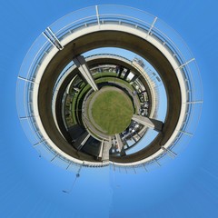 Naklejka premium Planet with overpass