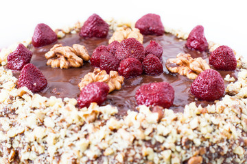 Homemade cake with strawberry