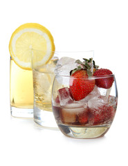 Strawberries and lemon glass