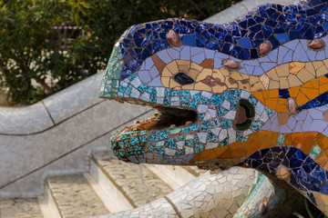 Le parc Guell de Antonio Gaudi à Barcelone