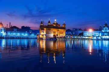 Golden Temple in the evening. Amritsar. India