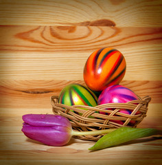 Colorful Easter eggs.