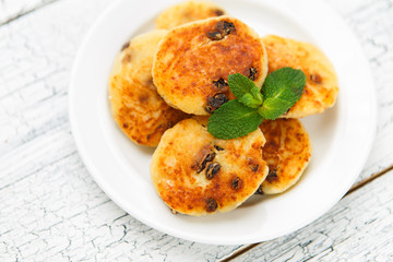 Delicious homemade cheese pancakes