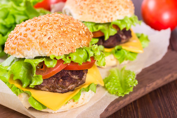 Sandwiches with cutlet