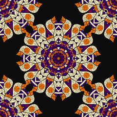 Arabesque seamless pattern.  Texture vector. Fabric illustration