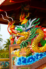 Fototapeta premium celebration of the Chinese new year in the temple Saphan Hin