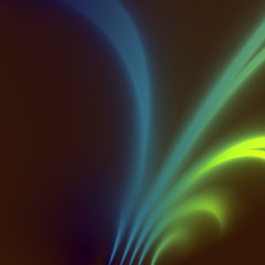 Soft Blurry Background with Green Blue Curves - Abstract Modern