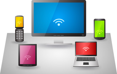 Set of electronic devices