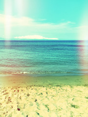 Fototapety  Morze i plaża, obraz retro