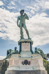 Fototapeta na wymiar David at Piazzale Michelangelo in Florence, Italy