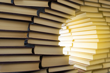 wall of books