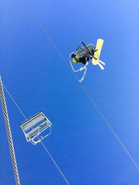 Sessellift von unten