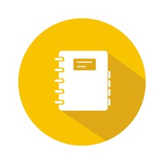Icono agenda amarillo botón sombra - obrazy, fototapety, plakaty