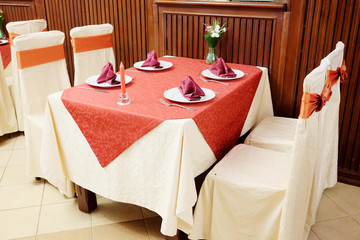 Interior of restaurant