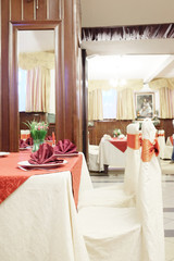 Interior of restaurant