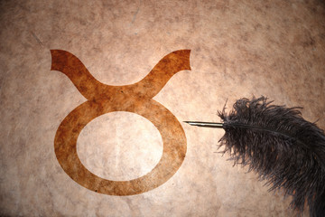 Vintage Taurus sign of the zodiac