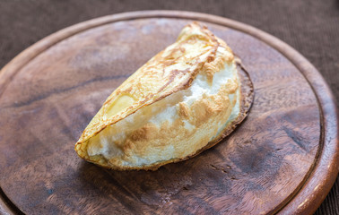Baked crepe with meringue