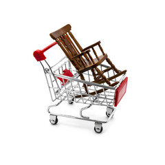 Rocking chair in a shopping cart