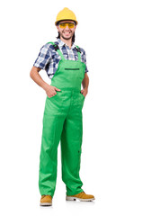 Industrial worker isolated on the white background