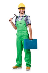 Industrial worker isolated on the white background