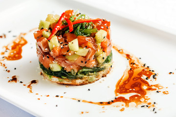 salad with salmon