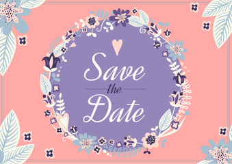 Save the date - wedding greeting card