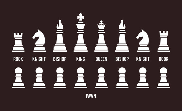 Complete set of chess pieces