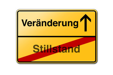 Veränderung Stillstand handeln