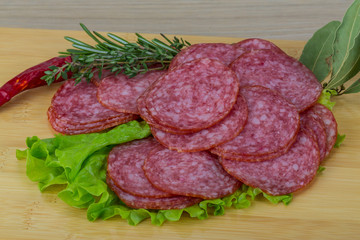 Sliced salami
