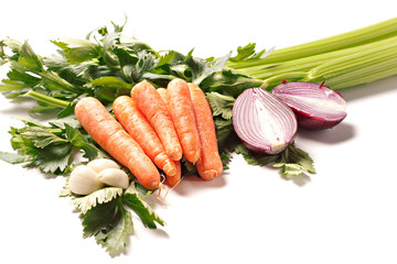 Vegetables isolated on white