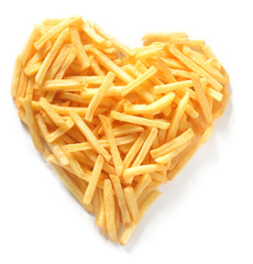 Straight Cut French Fries in Shape of Heart