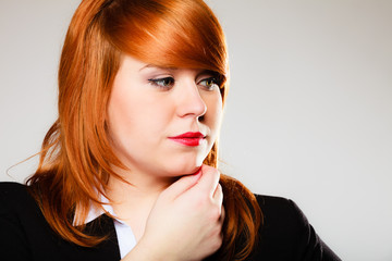 Redhaired business woman portrait