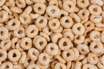 O shaped cereal background