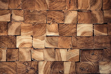 pieces of teak wood stump background