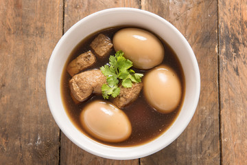 Eggs boiled in chalice,stewed egg