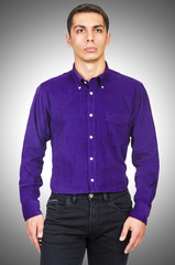 Fototapeta premium Male model with shirt isolated on white