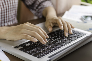 Image of woman using a  laptop