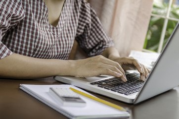 Image of woman using a laptop