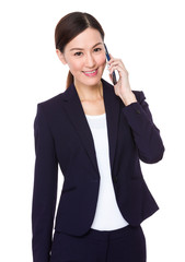 Businesswoman talk to mobile phone