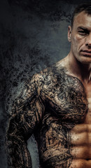 Half body portrait of male.