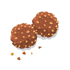 cookie chocolate isolated illustration