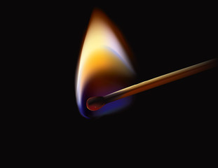 burning match